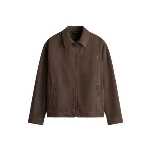 H M Коричневый Мужской Джинсовые Куртки