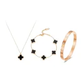 Черный четырехлистный клевер, коллекция [набор из трех предметов]