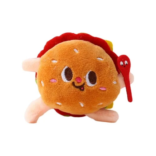 WANTONGLE Cute Cartoon Картофель фри и гамбургер Hot Dog Брелок Маленькая Кукла Плюшевая Подвеска 9 см Длина Тела