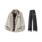 Абрикосовый топ+черные брюки