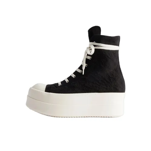 Rick Owens DRKSHDW Высокие кроссовки для скейтбординга Мужские Черные