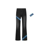 Чёрный Серый - Полу-Эластичный Пояс