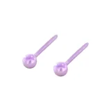 Биологическая керамика, серьги-гвоздики, светло-фиолетовый