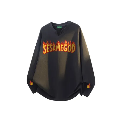 Улица Сезам Длинный рукав Т-рубашка Унисекс