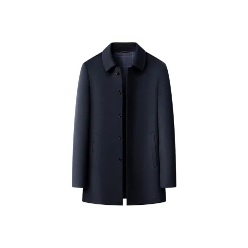 Vintage Cars Темно-синий Мужской Пальто