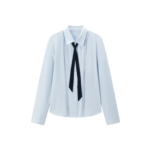 LEDIN Melted Ледяной синий В наличии Женские Рубашки