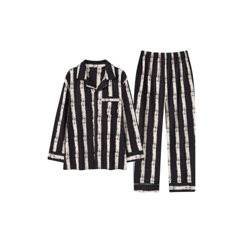 WANANNI Черный мужской комплект пижам