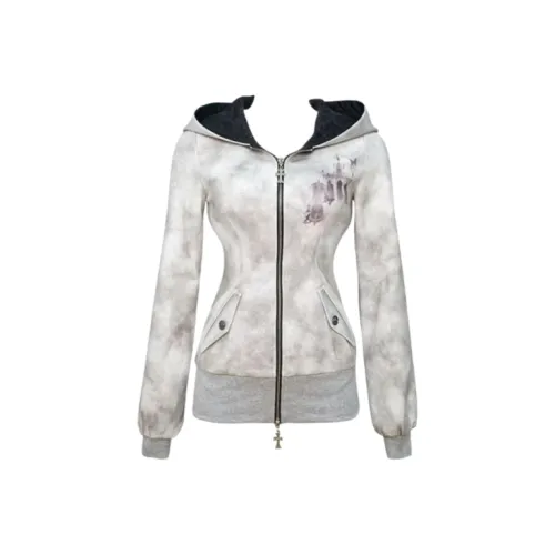 Wang Leshi Серый Женский Свитшот