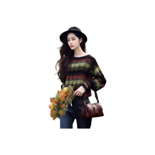 ZVJH Многоцветный Свитер Женские Трикотаж