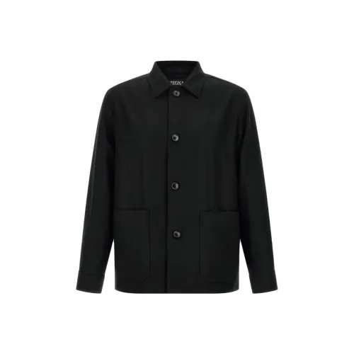 Zegna FW25 Куртки и Пальто Облегающий Мужской