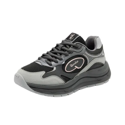 QIAODAN Dry Легкий и Износостойкий Низкий Топ Повседневная Обувь Женская Черная Серый