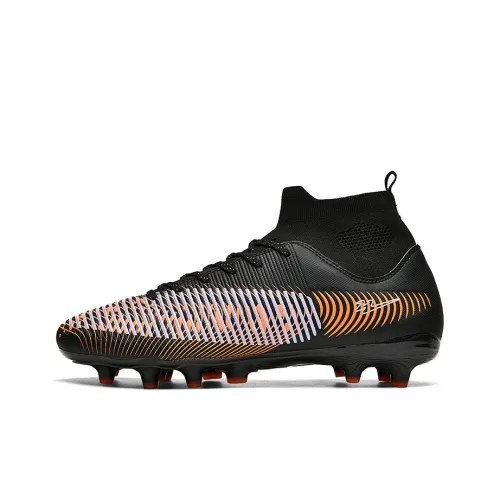 Binary FG Твердый грунт Легкий Anti Slip Футбольные бутсы Унисекс Черный и оранжевый