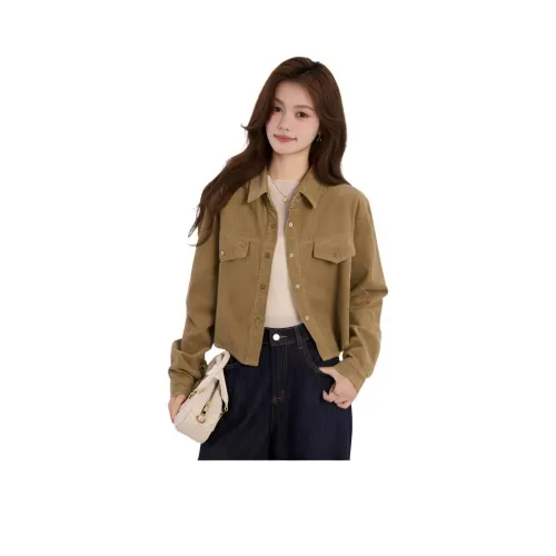 HUICUIGE Хаки Женские Рубашки