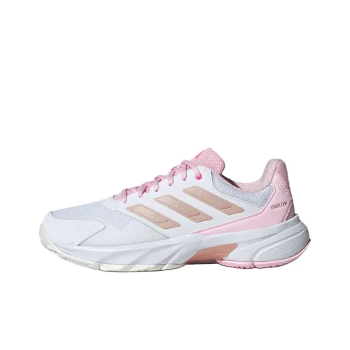 Adidas CourtJam Control 3 Low Топ Теннисные Кроссовки Женские Розовые Белые