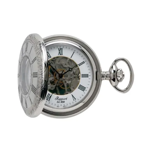 RAPPORT Ручной механизм латунь карманный часы 48 мм унисекс серебряный