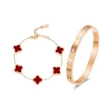 Красный клевер [Браслет + Браслет]