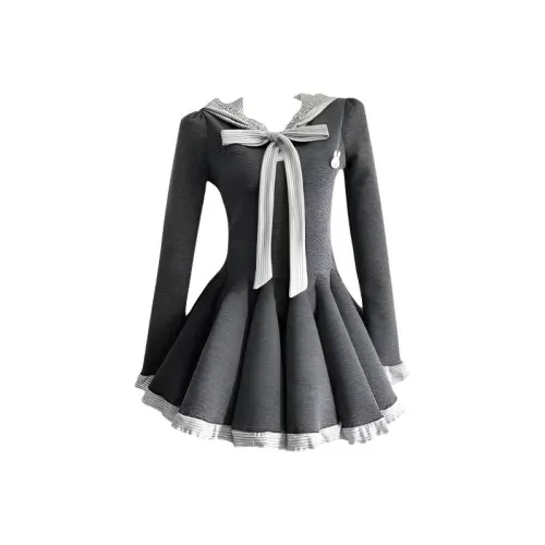 TIBINB Длинное платье с длинными рукавами женское