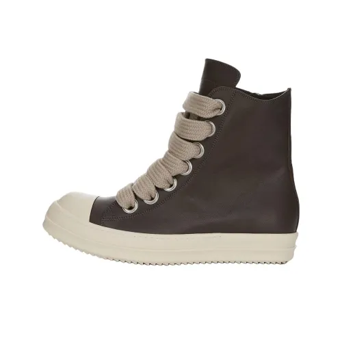 RICK OWENS совместный бренд RO Jumbo Laces High Топ Скейтборд Кроссовки Мужские Светло-Серый