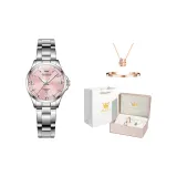 Белый персик Розовый [Коробка + Сумка для покупок + Браслет + Ожерелье]