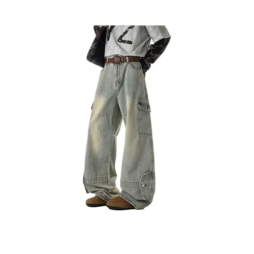 LOUGHNEA Джинсовые синие мужские повседневные штаны