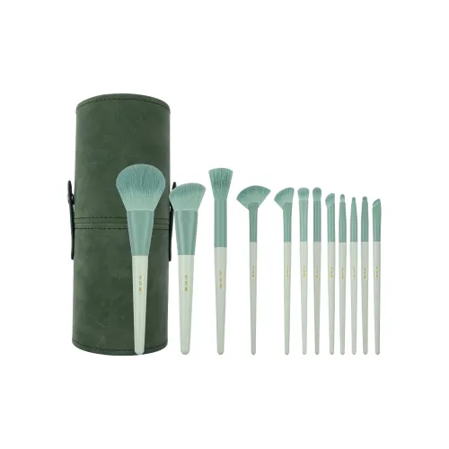 Colorful Poise 12 шт Зеленый цвет винограда Кисти для макияжа Контуринг Антибактериальный Универсальный для смешанной кожи Подходящий Тень