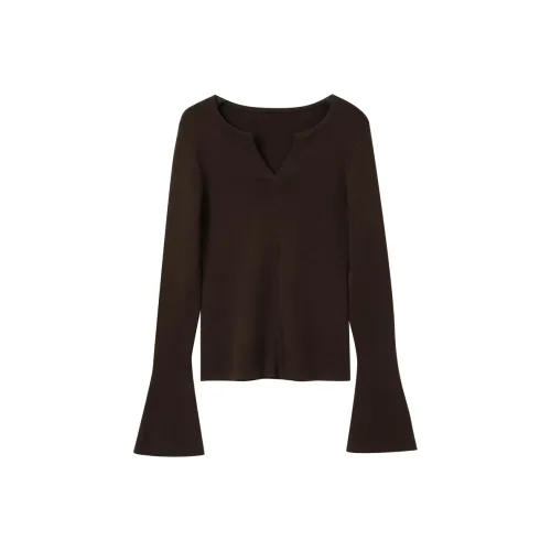 3COLOUR Фундуковый Коричневый Женский Трикотаж