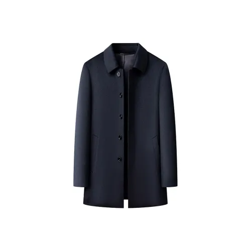 LAOYECHE Черный Синий Мужское Пальто