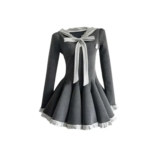 Meanalot Длинное платье с длинными рукавами женское