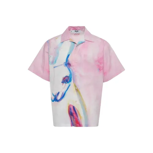 MSGM Розовые Мужские Рубашки