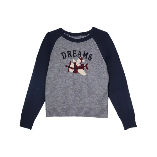 Betu Сто Штук Винтаж Детство Веселье Узор Реглан-Рукав Весенний Осенний Женский