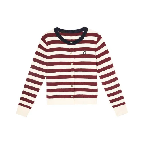 Betu Baidu Цветовой блок Полосы Круглый вырез Свитер Обычный Коммутирование Позиционирование стиля Весна-осень Женские