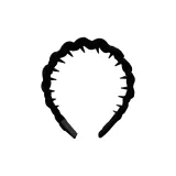 Черный скрученный узел ободок из жареного теста