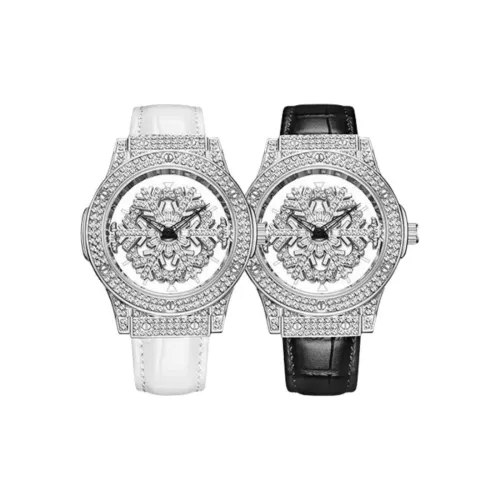 MINIFOCUS Кварцевый механизм ремень из натуральной кожи унисекс серебристый циферблат