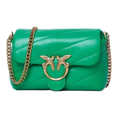 PINKO Puff Овчина Swallow Сумка Сумка через плечо Женская Зеленая