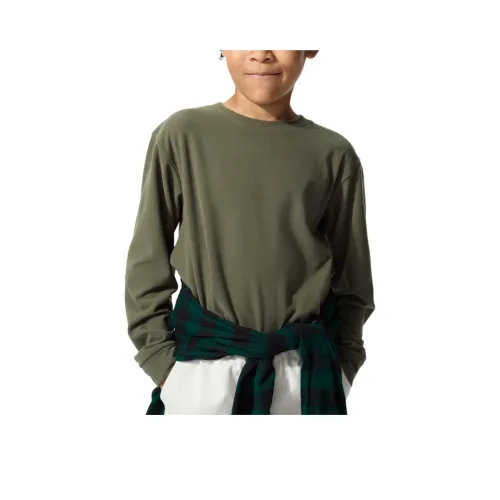 UNIQLO Оливково-зеленые детские рубашки T