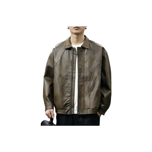 OGQG Мужские кожаные куртки