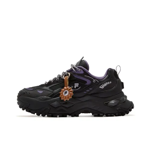FILA FUSION Бьянко DX SO Hard Candy Обувь с увеличением высоты Низкий топ Повседневная обувь Женская Черный Фиолетовый