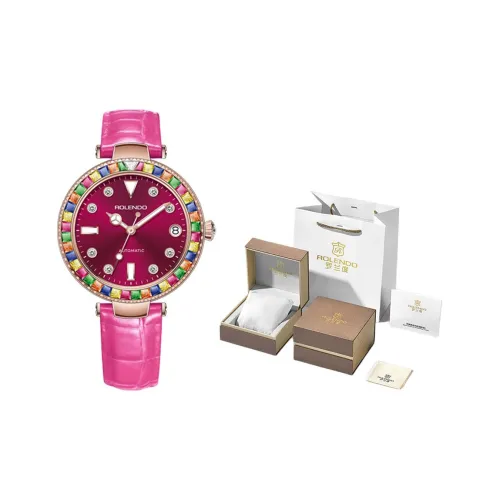ROLENDO R Fashion Collection Женские часы Автоматический механический механизм ремень из натуральной кожи часы