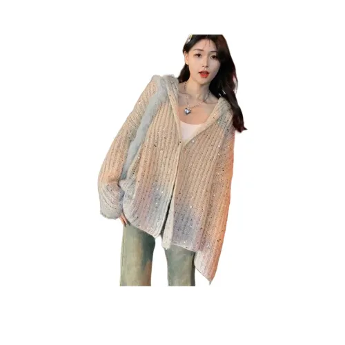 OURUOKE Абрикос Женский Трикотаж