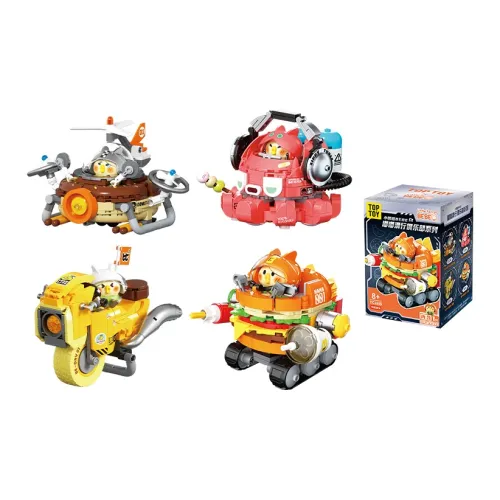 TOP TOY Little Parrot BEBE Dadu Выдвижной Клуб Конструкторы Слепые коробки Один Mystery Коробка Целая коробка 4 шт