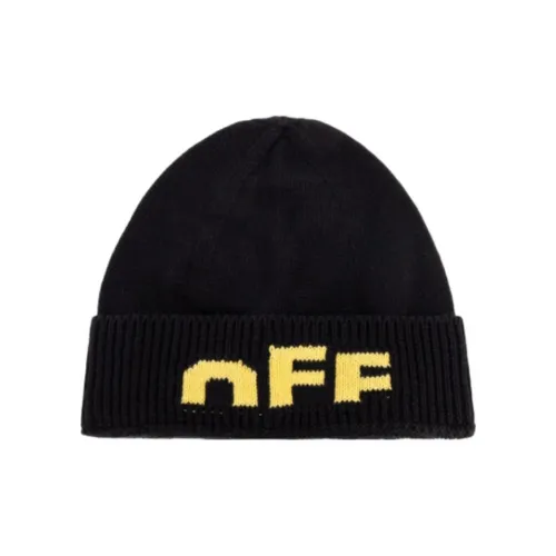 Off Белый 100% хлопок Шапки-бини Детский Черный