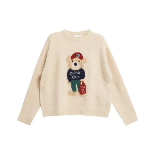 OURUOKE Экрю Женская Трикотажная