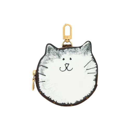 LOUIS VUITTON Grace Coddington Коллаборация Catogram Kitten Коровья кожа Сумка Аксессуар Унисекс Коричневый