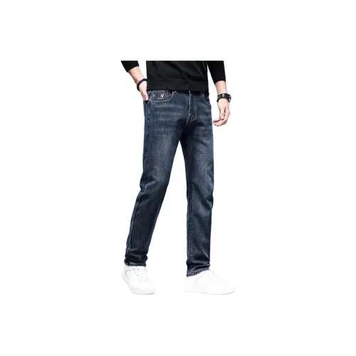 YUQIAN Туманно-голубой Мужские Джинсы