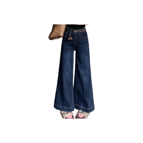 OURUOKE Blue Women's Jeans OURUOKE Синий Женские Джинсы