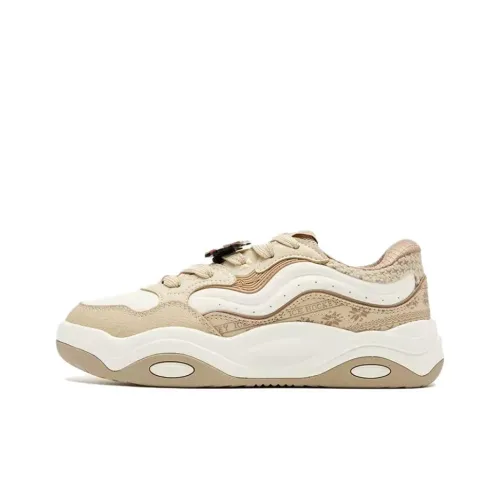 QIAODAN Низкий топ Скейтборд Кроссовки Женские Birch Айвори Белый