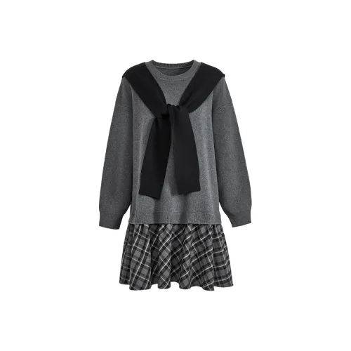 KUOSE Длинное платье с длинными рукавами женское