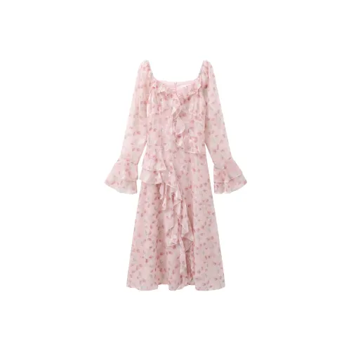 Another Alley Длинное платье с длинными рукавами женское