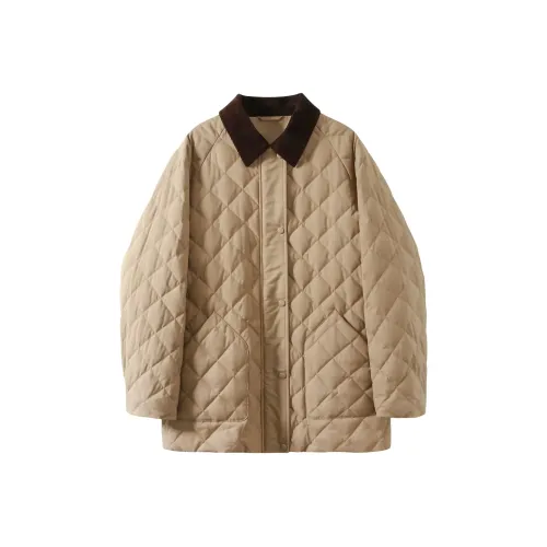 Mo Han Yi Mei Хлопковый пуховик Женский Светлый хаки