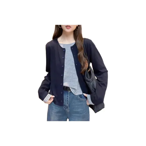 LADYXIEXIE Темно-синий Giveaway Бренд Наклеенный Женский Трикотаж